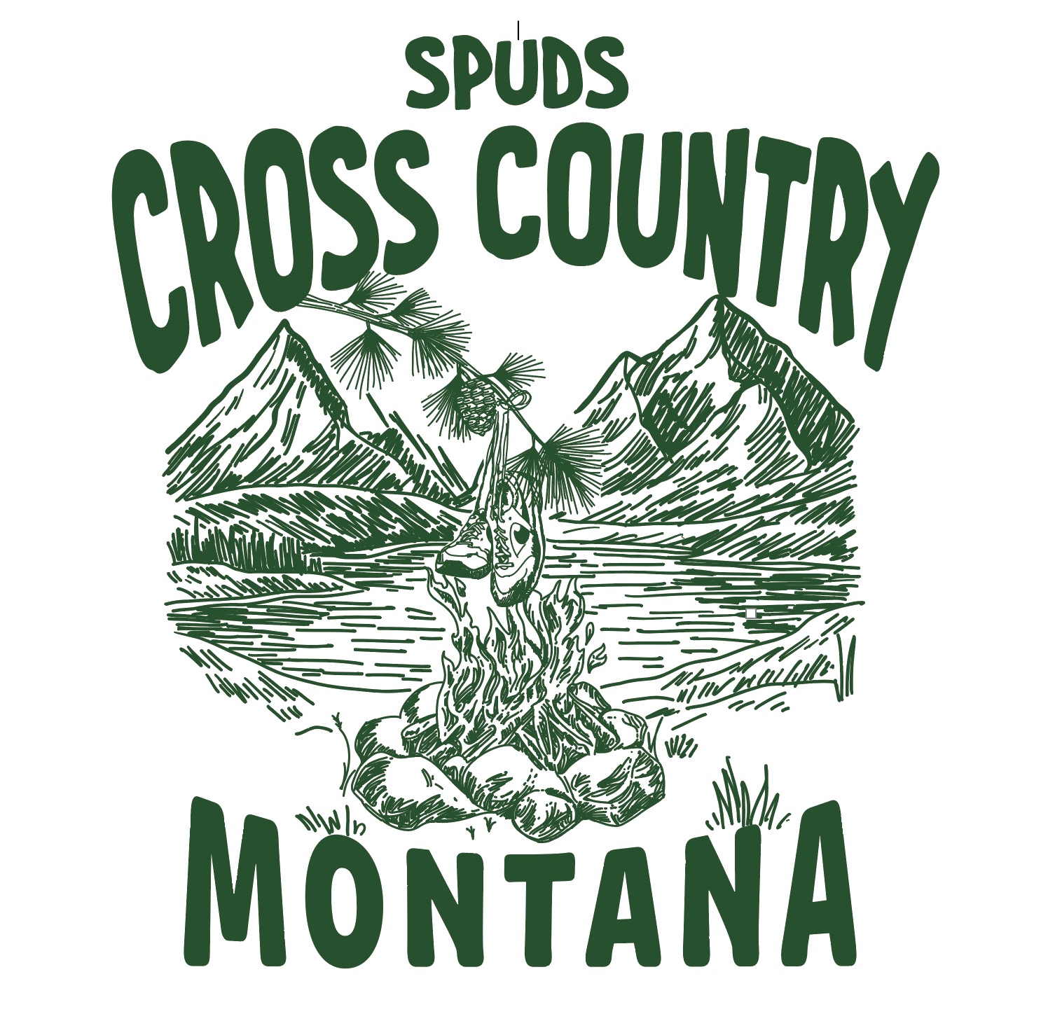 Spuds Cross Country Montana camp graphic